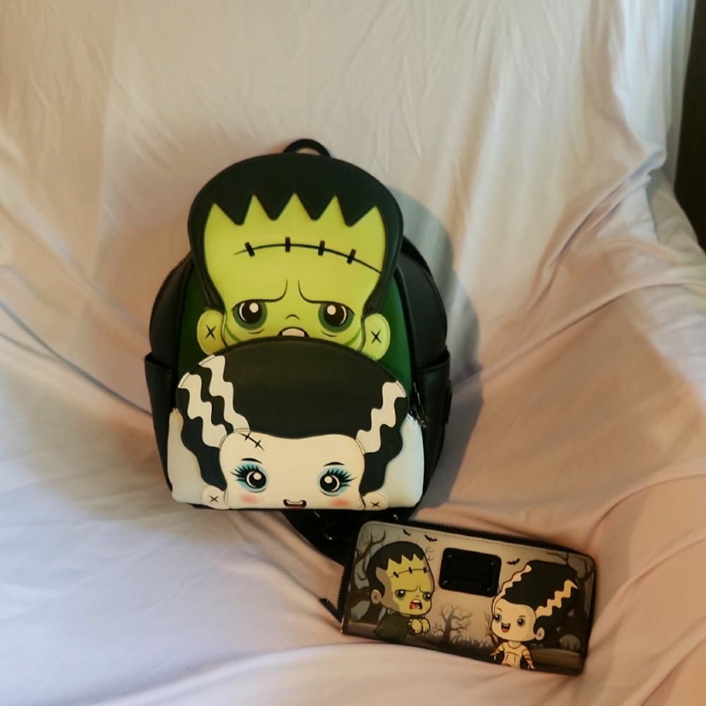 Loungefly Frankenstein And BRIDE OF Frankenstein With Wallet
